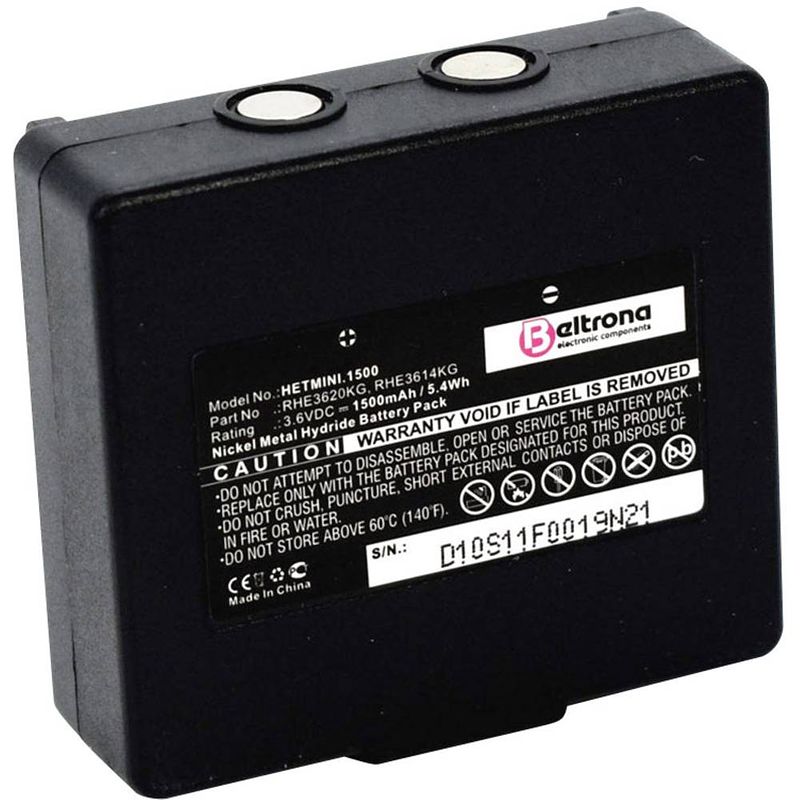 Foto van Beltrona accu voor kraanafstandsbediening 3.6 v 1500 mah