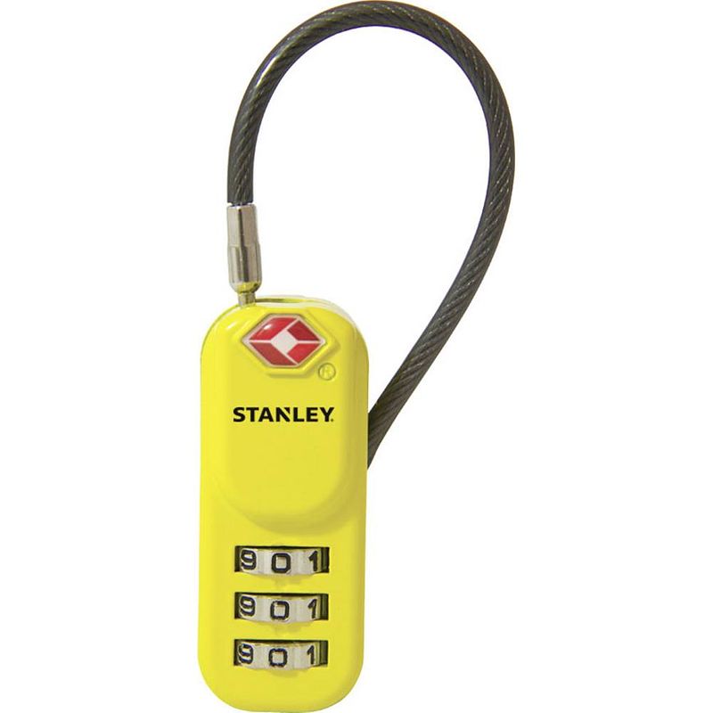 Foto van Stanley 81161 393 401 hangslot 20 mm tsa geel cijferslot