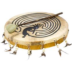 Foto van Terré percussion shaman drum kokopelli - goat 40cm handtrommel incl. beater