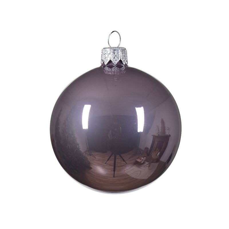 Foto van Decoris - kerstballen glas d10 cm klila 4st i kerst