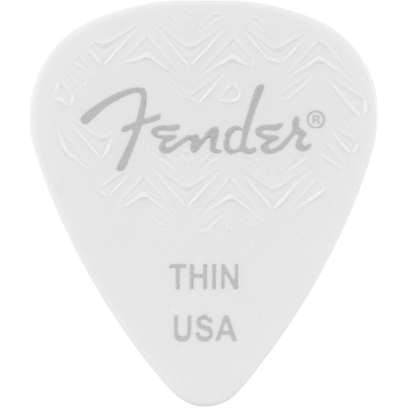 Foto van Fender wavelength picks 351 thin white plectrumset (6 stuks)