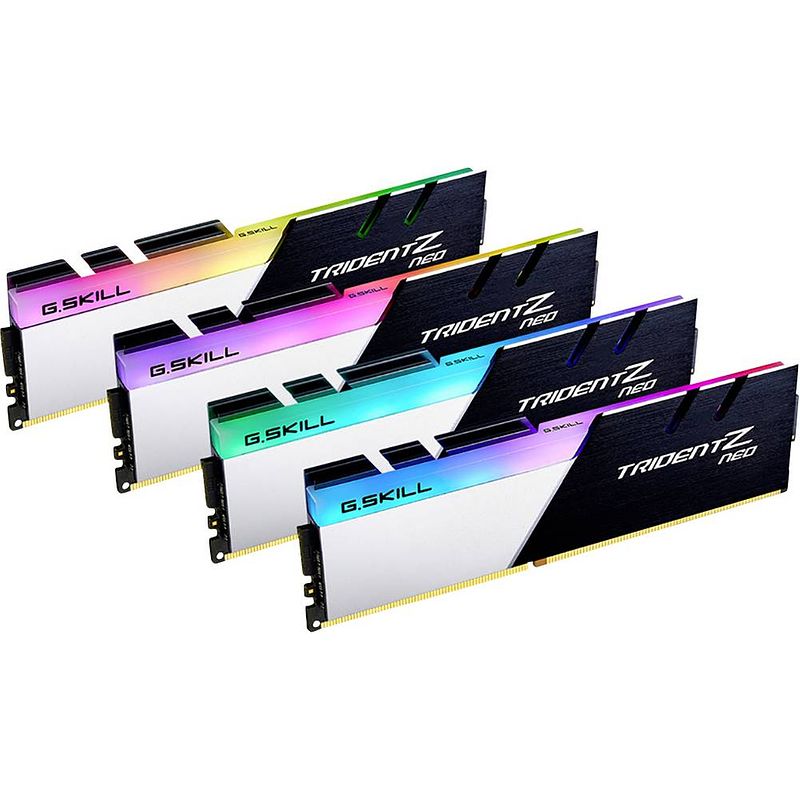 Foto van G.skill trident z neo werkgeheugenset voor pc ddr4 32 gb 4 x 8 gb non-ecc 3600 mhz 288-pins dimm cl14-15-15-35 f4-3600c14q-32gtznb