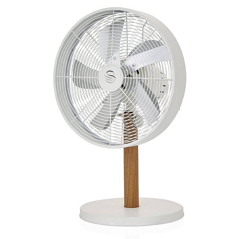 Foto van Swan nordic 12 inch tafelventilator - verticaal kantelbaar - 3 snelheden - wit