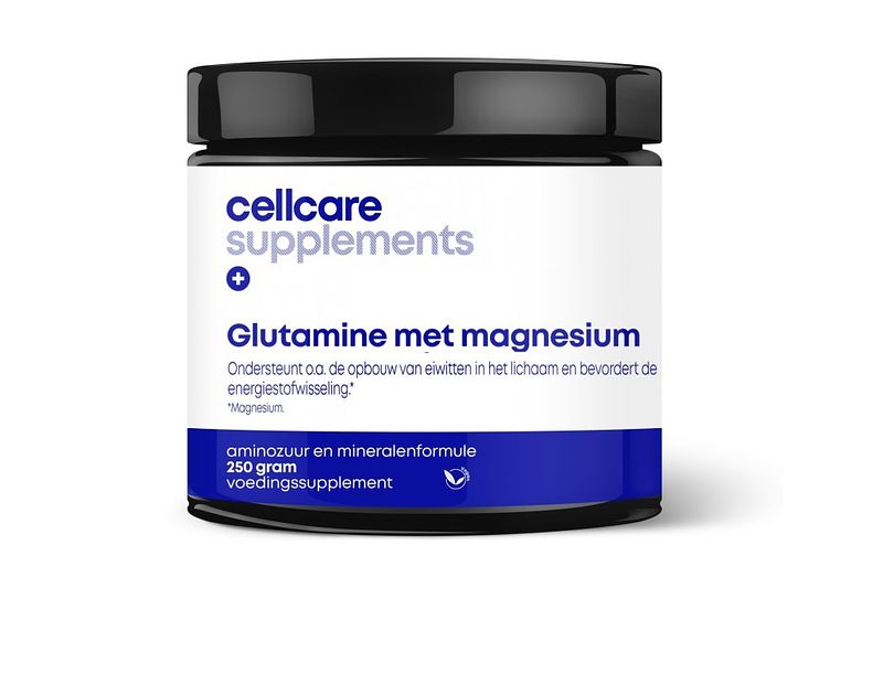 Foto van Cellcare glutamine met magnesium poeder