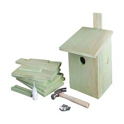 Foto van Doe-het-zelf houten vogelhuisje/nestkast 23 cm - vogelhuisjes