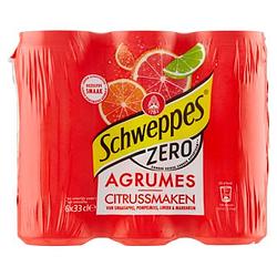 Foto van Schweppes zero agrumes 6 x 33cl bij jumbo