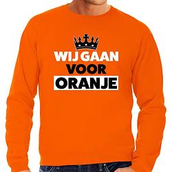 Foto van Wij gaan voor oranje sweater oranje voor heren - koningsdag truien s - feesttruien