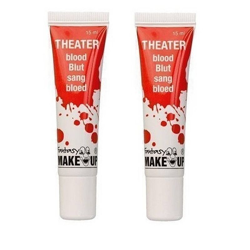 Foto van Halloween - 2x tube nep bloed 15 ml per tube - schmink