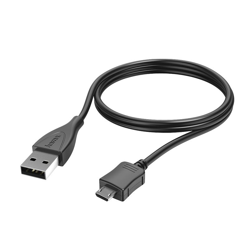 Foto van Hama oplaad-/gegevenskabel micro-usb 1 m, desktop accessoire zwart