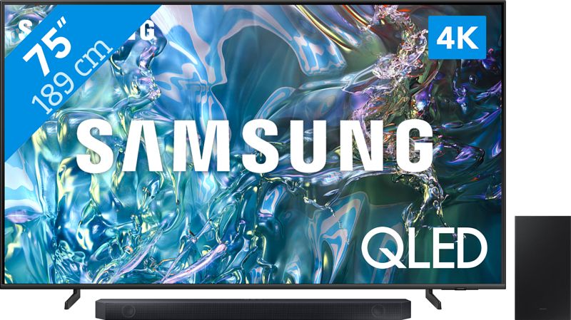 Foto van Samsung qled 4k 75q64d (2024) + soundbar