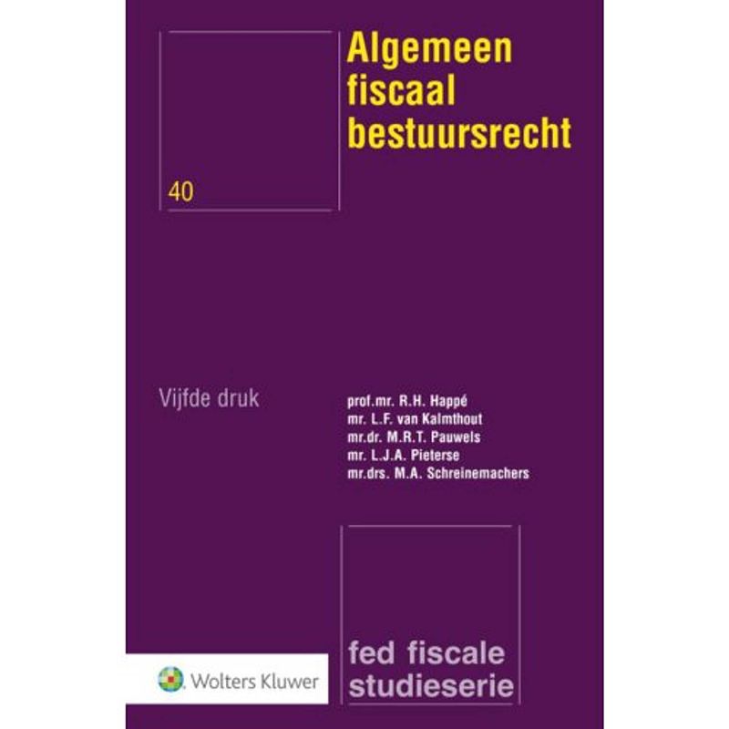 Foto van Algemeen fiscaal bestuursrecht - fed fiscale