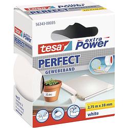 Foto van Tesa perfect 56343-00035-03 textieltape tesa extra power wit (l x b) 2.75 m x 38 mm 1 stuk(s)