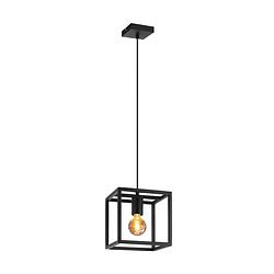 Foto van Eglo eldrick hanglamp - e27(excl.) - 1 lichts - 20cm - metaal - zwart