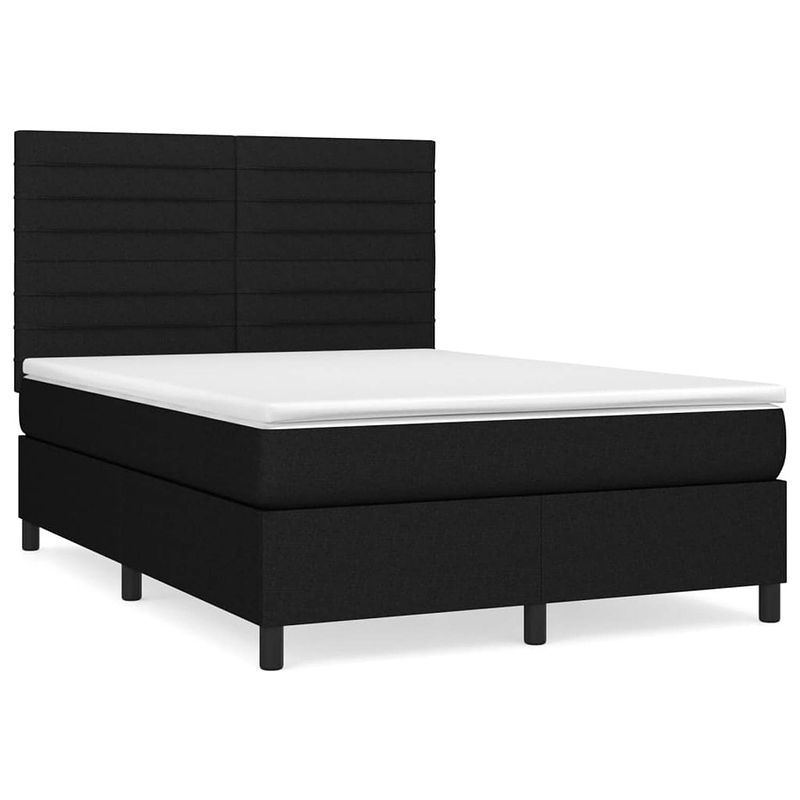 Foto van The living store boxspringbed - pocketvering matras 140x190 - verstelbaar hoofdbord - medium stevigheid