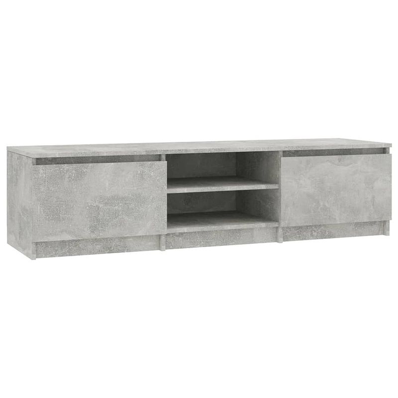 Foto van The living store tv-meubel klassieke stijl - 140x40x35.5 cm - betongrijs