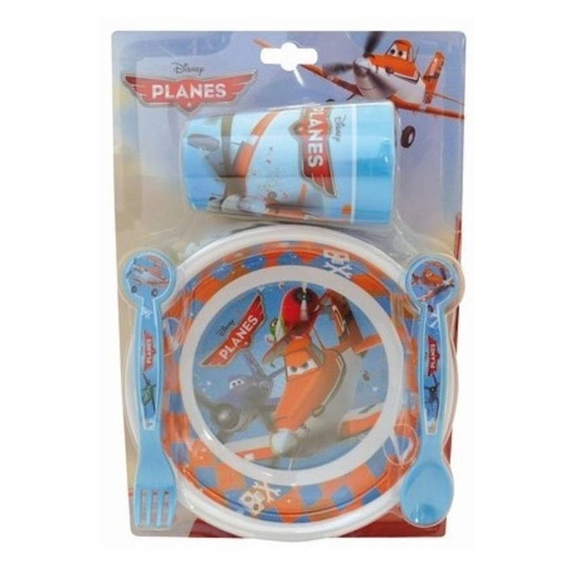 Foto van Disney planes eetset blauw/rood