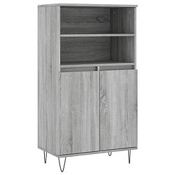 Foto van Vidaxl hoge kast 60x36x110 cm bewerkt hout grijs sonoma eikenkleurig