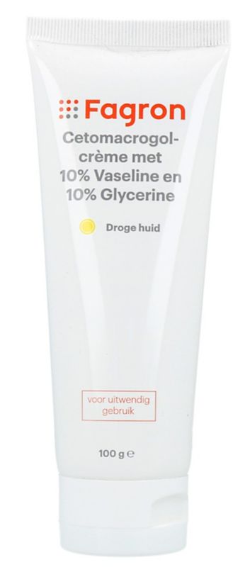 Foto van Fagron cetomacrogol crème met 10% vaseline & glycerine