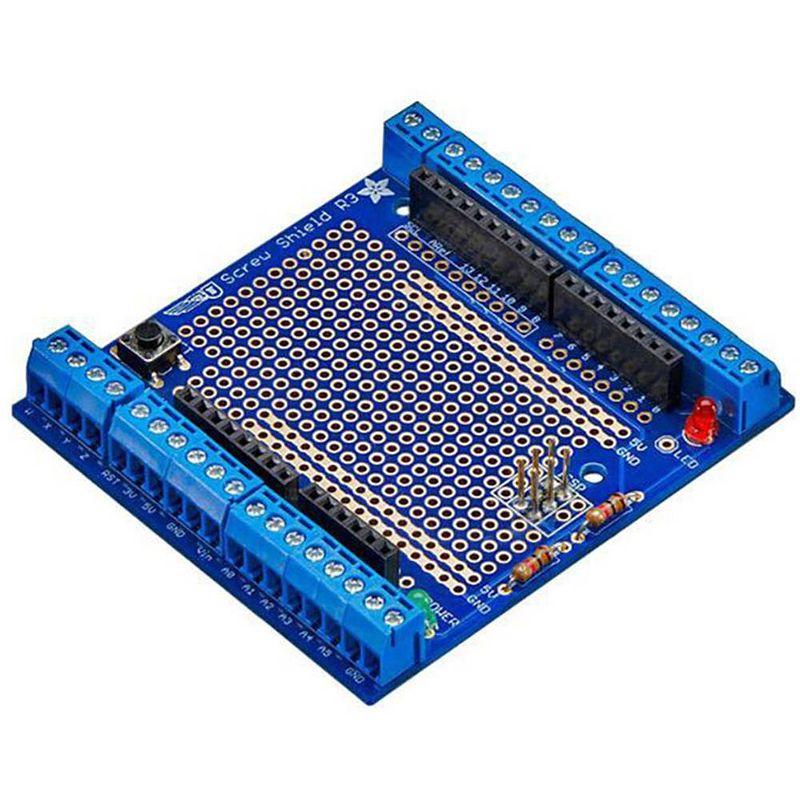 Foto van Adafruit prototypingboard proto-screwshield (wingshield) r3 kit