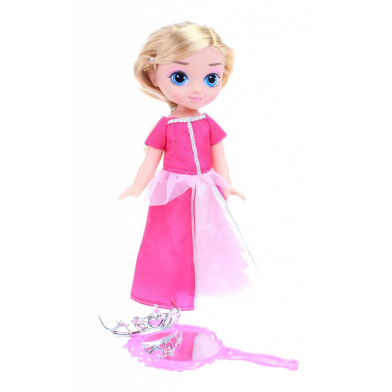 Foto van Toi-toys prinses met accesoires 28 cm 3-delig roze