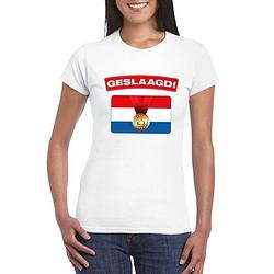 Foto van Geslaagd t-shirt wit met vlag dames m