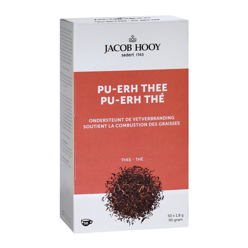 Foto van Jacob hooy pu erh theezakjes