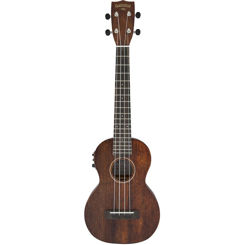 Foto van Gretsch g9110-l a.e. concert long-neck ukulele elektrisch-akoestische concert ukelele met gigbag