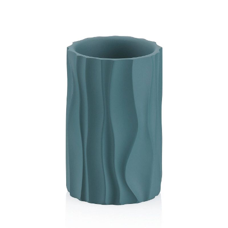 Foto van Kela - badkamer drinkbeker, polyresin, teal blauw - kela merida