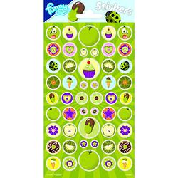 Foto van Funny products stickers apple 20 x 10 cm papier groen 50 stuks