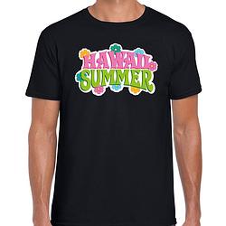 Foto van Hawaii summer t-shirt zwart voor heren 2xl - feestshirts