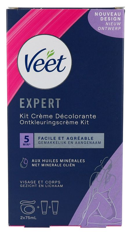 Foto van Veet expert ontkleuringscrème gezicht & lichaam