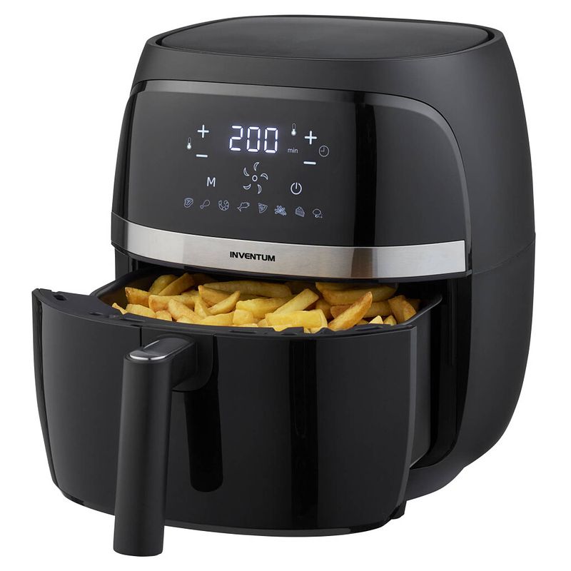 Foto van Inventum gf320hld - airfryer - heteluchtfriteuse - 3,2 liter inhoud - digitaal display - 500 gr friet - zwart