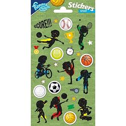 Foto van Funny products stickers soccer 20 x 10 cm papier groen 13 stuks