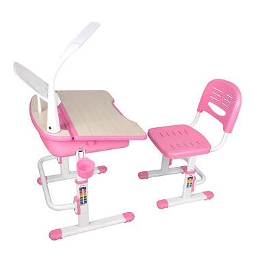 Foto van Vipack kinderbureau comfortline met stoel - roze - 70x54,5x51 cm - leen bakker