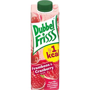 Foto van Dubbelfrisss 1kcal framboos & cranberry 350ml bij jumbo