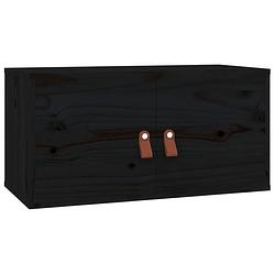 Foto van Vidaxl wandkast 60x30x30 cm massief grenenhout zwart