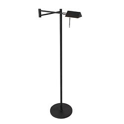 Foto van Steinhauer retina vloerlamp zwart kunststof 145 cm hoog