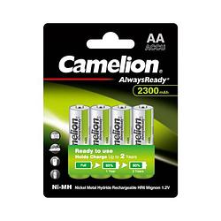 Foto van Camelion alwaysready oplaadbare aa batterij (penlite) nimh 2300 mah 1.2 v 4 stuk(s)