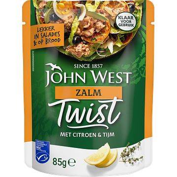 Foto van John west zalm twist met citroen & tijm msc 85g bij jumbo