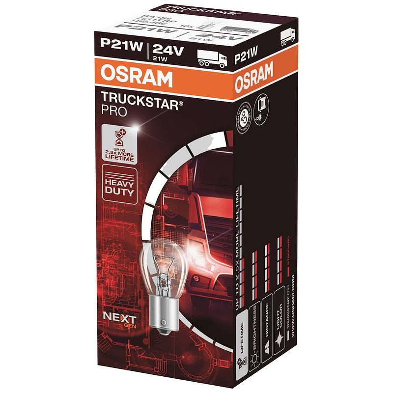 Foto van Osram auto 7511tsp signaallamp truckstar p21w 21 w 24 v