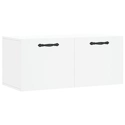 Foto van The living store wandkast - opbergkast - 80x36.5x35 cm - wit