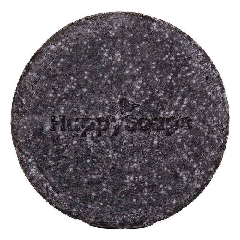 Foto van Happysoaps charcoal shampoobar