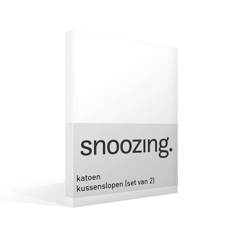 Foto van Snoozing - kussenslopen - set van 2 - katoen - 50x70 - wit