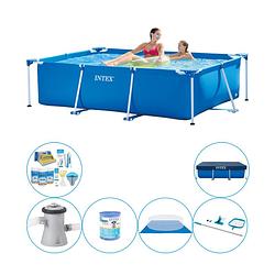 Foto van Intex frame pool rechthoekig 220x150x60 cm - zwembad combi deal