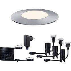 Foto van Paulmann 93697 verlichtingssysteem plug&shine led-buiteninbouwlampen (basisset) set van 3 stuks led 7.5 w warmwit zilver