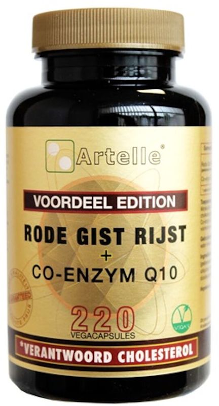 Foto van Artelle rode gist rijst co enzym q10 vegacapsules