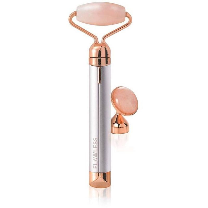 Foto van Flawless finish - finishing touch flawless contour, roller massage face in rose quartz