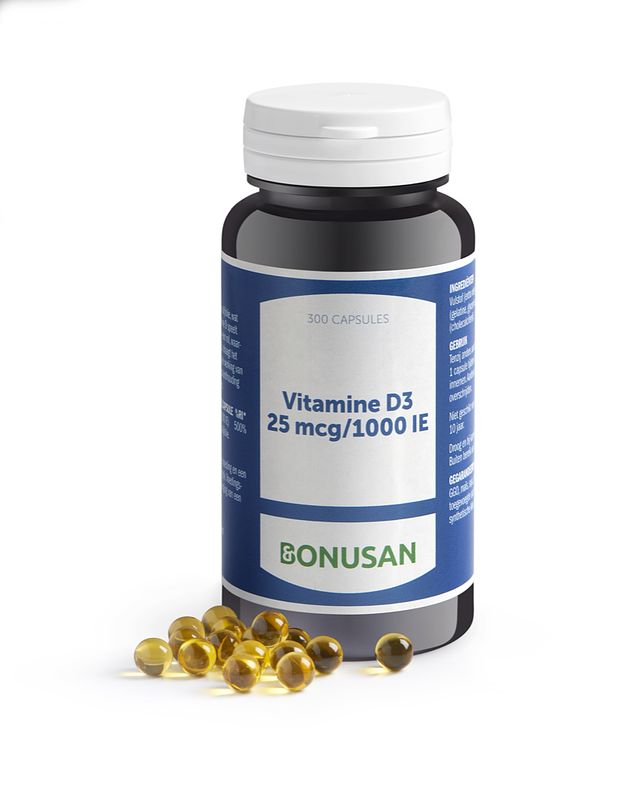 Foto van Bonusan vitamine d3 25mcg/1000 ie capsules 300st