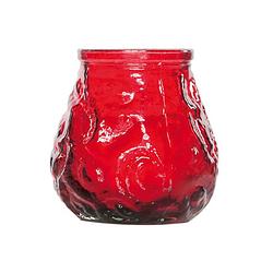 Foto van Cosy & trendy mini lowboy kaars in pot - rood - 17 uur (15 stuks)