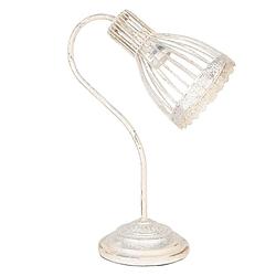 Foto van Clayre & eef bureaulamp 6lmp630 15*31*38 cm e27/max 1*60w - wit metaal